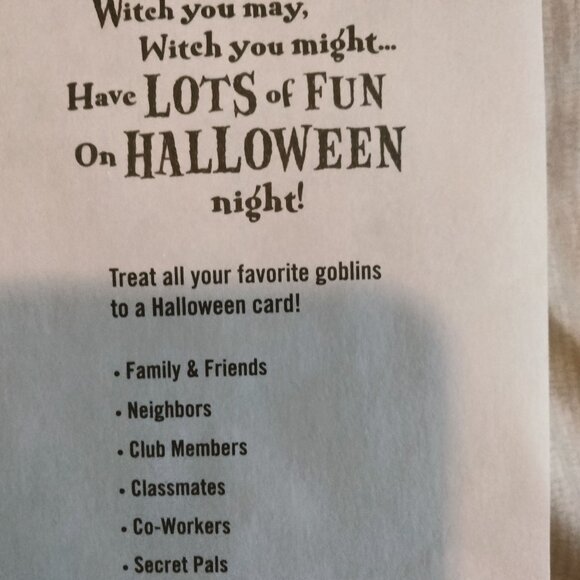 Hallmark Halloween Card Witch You May Might Have Lots of Fun - Picture 5 of 5